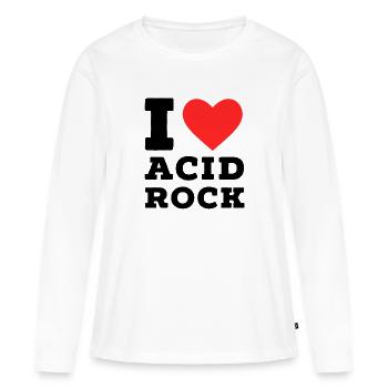 I love acid rock - Women's Premium Organic Long Sleeve Shirt - white - Front - Julia (174cm)