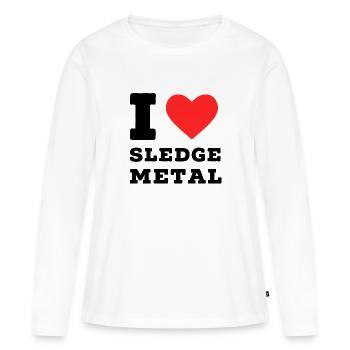 I love sledge metal - Women's Premium Organic Long Sleeve Shirt - white - Front - Julia (174cm)