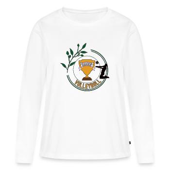 Volleyball Siegerin Volleyballerin Spielerin Sieg - Frauen Premium Bio Langarmshirt - Weiß - Vorne - Julia (174cm)