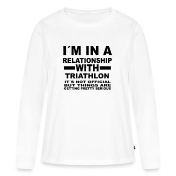 relationship with TRIATHLON - Women's Premium Organic Long Sleeve Shirt - white - Front - Julia (174cm)