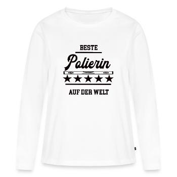 Beste Polierin Meisterin Bauleiterin Bauleitung - Frauen Premium Bio Langarmshirt - Weiß - Vorne - Julia (174cm)