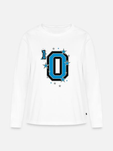 Nummer Eins 1 - Frauen Premium Bio Langarmshirt - Weiß