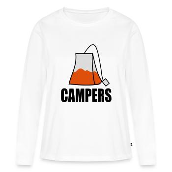Campers - T-shirt manches longues Premium bio Femme - blanc - Devant - Julia (174cm)