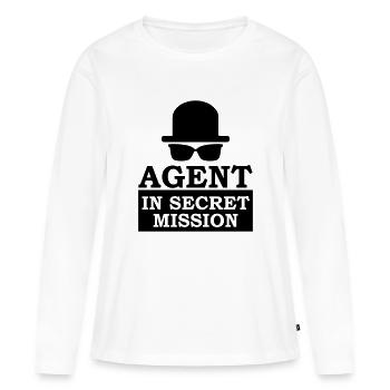 Agent in Secret Mission - Frauen Premium Bio Langarmshirt - Weiß - Vorne - Julia (174cm)