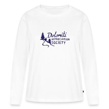 Dolomit Anerkennung Hand gezeichnet - Frauen Premium Bio Langarmshirt - Weiß - Vorne - Julia (174cm)