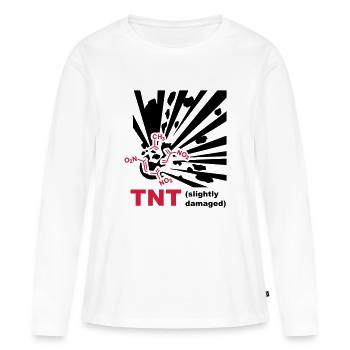 TNT - Explosion - Frauen Premium Bio Langarmshirt - Weiß - Vorne - Julia (174cm)