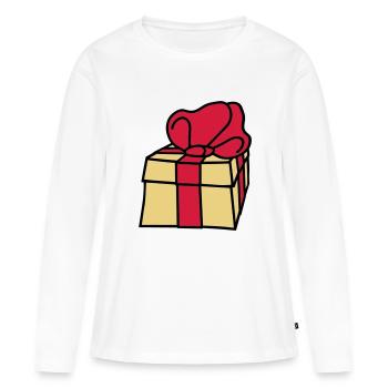 gift - Frauen Premium Bio Langarmshirt - Weiß - Vorne - Julia (174cm)