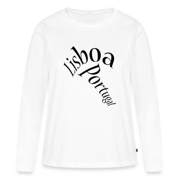 Lisboa - Lissabon - Frauen Premium Bio Langarmshirt - Weiß - Vorne - Julia (174cm)