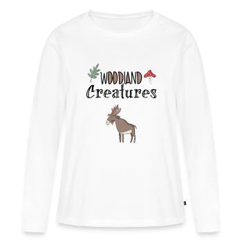 Élan - T-shirt manches longues Premium bio Femme - blanc - Devant - Julia (174cm)