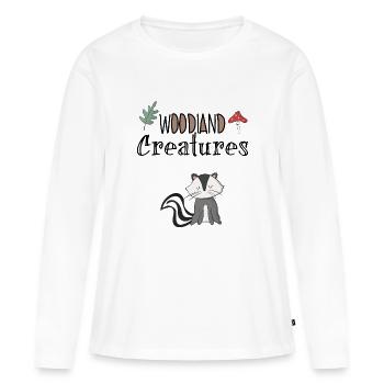 Putaille Skunk habitant de la forêt animal clipart cadeau - T-shirt manches longues Premium bio Femme - blanc - Devant - Julia (174cm)