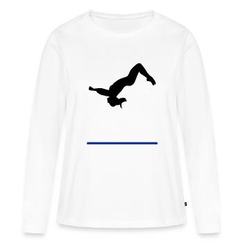 Gymnast, Gymnastics, Backflip - Women's Premium Organic Long Sleeve Shirt - white - Front - Julia (174cm)