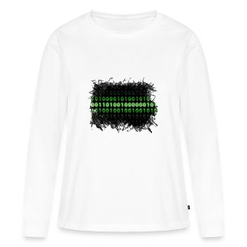 mathematisch - Frauen Premium Bio Langarmshirt - Weiß - Vorne - Julia (174cm)