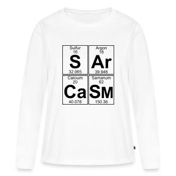 S-Ar-Ca-Sm (sarcasm) - Full - T-shirt manches longues Premium bio Femme - blanc - Devant - Julia (174cm)