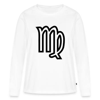 Vierge - T-shirt manches longues Premium bio Femme - blanc - Devant - Julia (174cm)