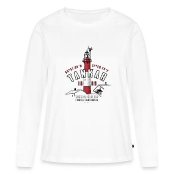TANKAR LIGHTHOUSE Textiles et produits-cadeaux - T-shirt manches longues Premium bio Femme - blanc - Devant - Julia (174cm)