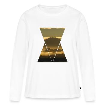 Vulkan - Frauen Premium Bio Langarmshirt - Weiß - Vorne - Julia (174cm)