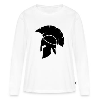 Spartiates - T-shirt manches longues Premium bio Femme - blanc - Devant - Julia (174cm)