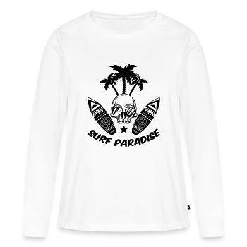 Surf Paradise - Women's Premium Organic Long Sleeve Shirt - white - Front - Julia (174cm)