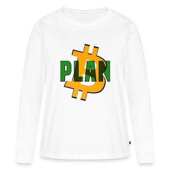 Plan B - T-shirt manches longues Premium bio Femme - blanc - Devant - Julia (174cm)