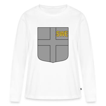 eng tactical shield - Women's Premium Organic Long Sleeve Shirt - white - Front - Julia (174cm)