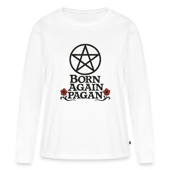Wiedergeborener Heide - Frauen Premium Bio Langarmshirt - Weiß - Vorne - Julia (174cm)