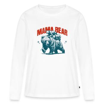 Mama Bär Bärenmama Mutterliebe Geschenk für Mami - Frauen Premium Bio Langarmshirt - Weiß - Vorne - Julia (174cm)