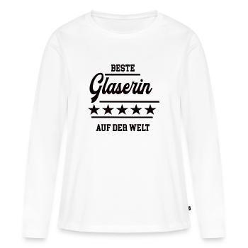 Beste Glaserin der Welt weltbeste Meisterin Chefin - Frauen Premium Bio Langarmshirt - Weiß - Vorne - Julia (174cm)