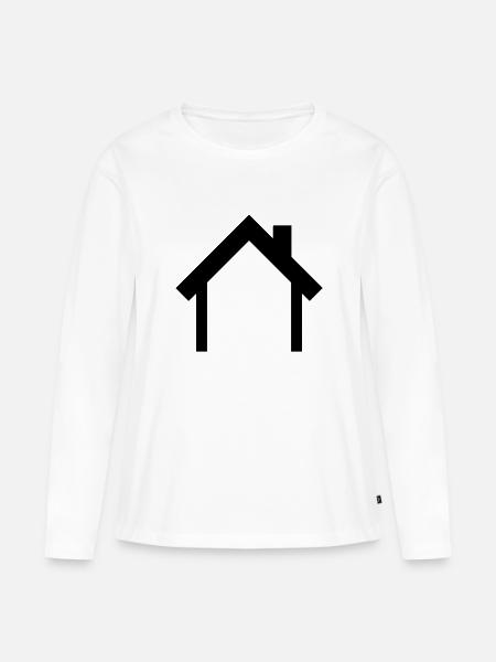 Haus - Frauen Premium Bio Langarmshirt - Weiß