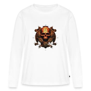 Tschernobyl-Atom 9 - Frauen Premium Bio Langarmshirt - Weiß - Vorne - Julia (174cm)
