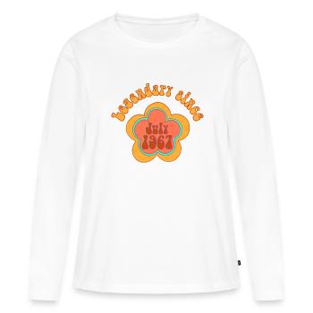 Légendaire depuis juillet 1967 Anniversaire Rétro - T-shirt manches longues Premium bio Femme - blanc - Devant - Julia (174cm)