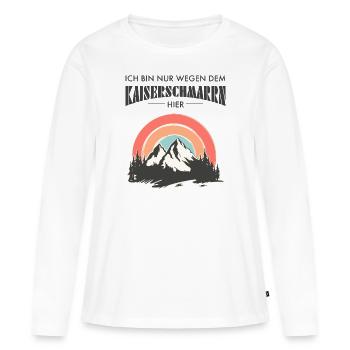 Ich Bin Nur Wegen Dem Kaiserschmarrn Hier - Frauen Premium Bio Langarmshirt - Weiß - Vorne - Julia (174cm)