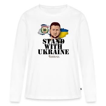 Ukraine West Virginia T-Shirt Design - Women's Premium Organic Long Sleeve Shirt - white - Front - Julia (174cm)