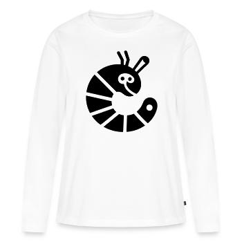 chenille - T-shirt manches longues Premium bio Femme - blanc - Devant - Julia (174cm)