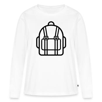 Backpack - Women's Premium Organic Long Sleeve Shirt - white - Front - Julia (174cm)