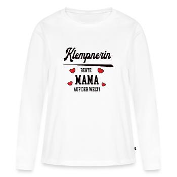 Klempnerin Muttertag Geburtstag Beste Mama Mutter - Frauen Premium Bio Langarmshirt - Weiß - Vorne - Julia (174cm)