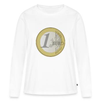 Euro - Women's Premium Organic Long Sleeve Shirt - white - Front - Julia (174cm)