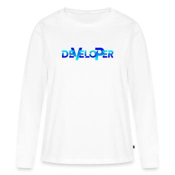 DEVELOPER - Women's Premium Organic Long Sleeve Shirt - white - Front - Julia (174cm)