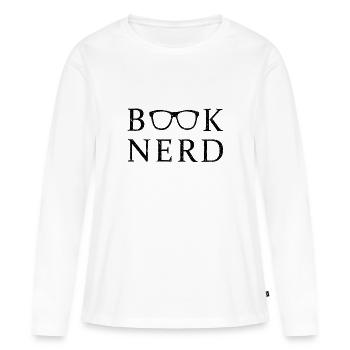 Leseratten - Frauen Premium Bio Langarmshirt - Weiß - Vorne - Julia (174cm)