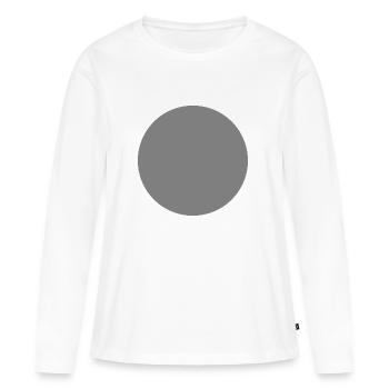 gris cercle - T-shirt manches longues Premium bio Femme - blanc - Devant - Julia (174cm)