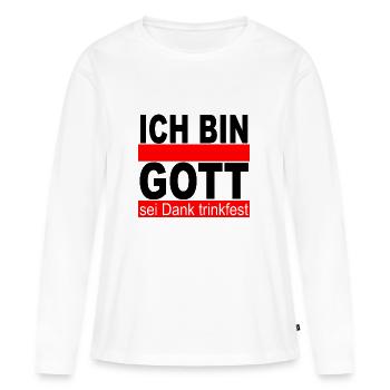 Trinkfest Säufer Party Bierzelt Geschenk - Frauen Premium Bio Langarmshirt - Weiß - Vorne - Julia (174cm)