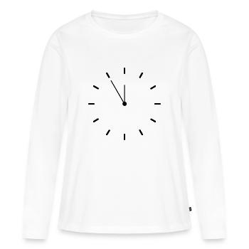 clock time clock time hourglass hourglass64 - Women's Premium Organic Long Sleeve Shirt - white - Front - Julia (174cm)