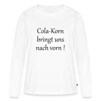 Cola-Korn - Frauen Premium Bio Langarmshirt - Weiß - Vorne - Julia (174cm)