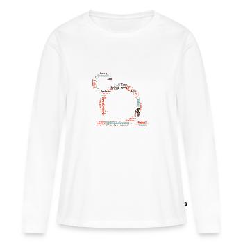 Cloud Agile Project Management - T-shirt manches longues Premium bio Femme - blanc - Devant - Julia (174cm)
