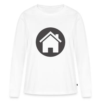 construction de maisons maison maison architecture gebaeude206 - T-shirt manches longues Premium bio Femme - blanc - Devant - Julia (174cm)