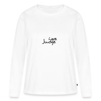 Je suis juge - T-shirt manches longues Premium bio Femme - blanc - Devant - Julia (174cm)