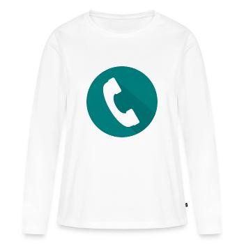 téléphone téléphone mobile retro13 radio téléphone mobile - T-shirt manches longues Premium bio Femme - blanc - Devant - Julia (174cm)