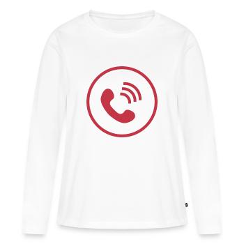téléphone téléphone mobile retro16 radio téléphone mobile - T-shirt manches longues Premium bio Femme - blanc - Devant - Julia (174cm)