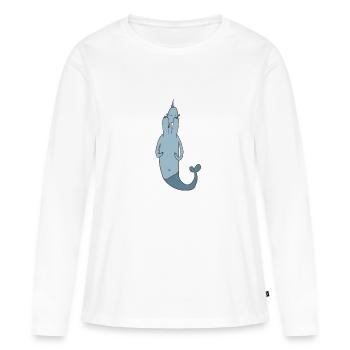 Mermaid Boobs - Women's Premium Organic Long Sleeve Shirt - white - Front - Julia (174cm)