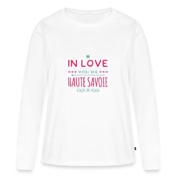 In Love With the Haute Savoie - T-shirt manches longues Premium bio Femme - blanc - Devant - Julia (174cm)