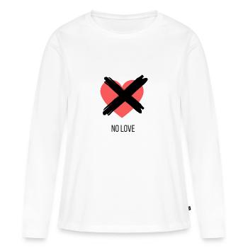 No love - Women's Premium Organic Long Sleeve Shirt - white - Front - Julia (174cm)